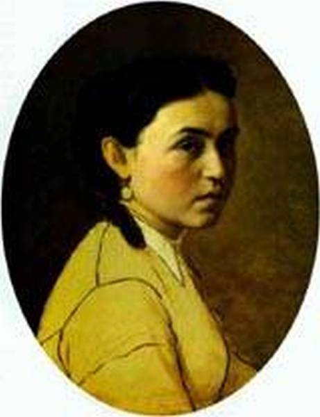 Portrait of yelena perova nee scheins the artists first wife 1869 xx minsk belarus